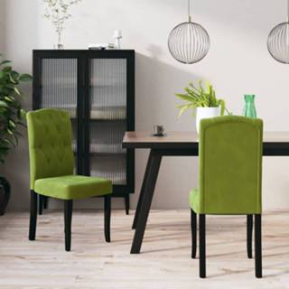 👉 Eetkamerstoel groen fluweel active Eetkamerstoelen 2 st lichtgroen 8720286599228