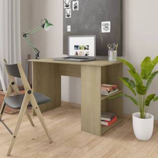 👉 Bureau 110x60x73 cm spaanplaat sonoma eikenkleurig