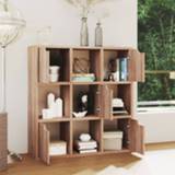 👉 Boekenkast grijs eiken active 88,5x27,5x88 cm spaanplaat sonoma 8720286669938