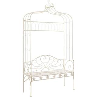 👉 Tuinbank 122 cm ijzer antiekwit