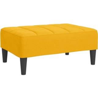👉 Voeten bank fluweel active geel Voetenbank 78x56x32 cm 8720286637142