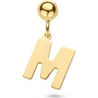 👉 Oorhanger geelgoud active Letter M van 14K