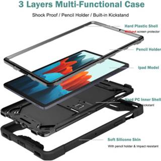 👉 Shock proof case zwart extreem hoesje Samsung Galaxy Tab S8 Hoes - 8720684212736