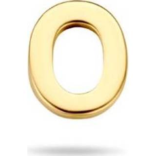 Oorknop gouden active 14K Letter O