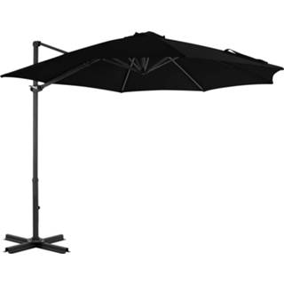 Zweefparasol zwart aluminium active met paal 300 cm 8719883758893