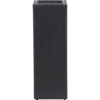 👉 Plantenbak active zwart Plantenbakken verhoogd 3 st poly rattan 8719883806266