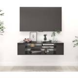 👉 Spaanplaat zwart active Tv-hangmeubel 100x30x26,5 cm hoogglans 8720286541586