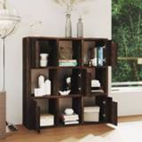 👉 Boekenkast eiken active 88,5x27,5x88 cm spaanplaat gerookt 8720286669945