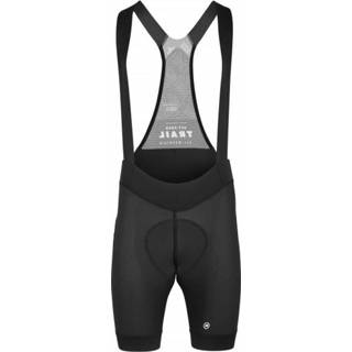 👉 Zwart grijs l mannen ASSOS - Trail Liner Bib Shorts Fietsonderbroek maat L, zwart/grijs