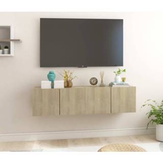 👉 Active Tv-hangmeubelen 2 st 60x30x30 cm sonoma eikenkleurig 8720286587607