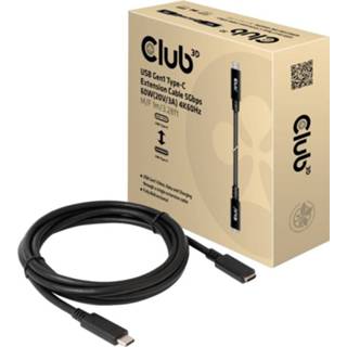 👉 Club 3D USB Gen 1 Type-C verlengkabel 5Gbps 60W, meter 8719214472160