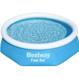 👉 Zwembad blauw PVC Bestway Fast Set rond 244x61 cm 6941607310038