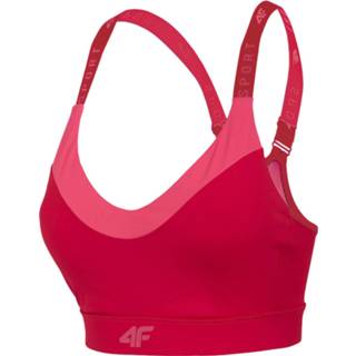 Sport BH XXL vrouwen rood roze 4F - Women's Low Support Sports Bra Sportbeha maat XXL, roze/rood 5903609971717