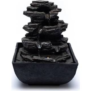 Water fontein polyresin zwart Rots Waterfontein - 13 x 18 cm 8720512971576