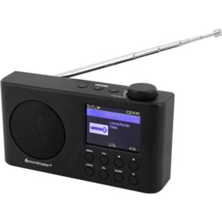 👉 Tafelradio zwart Soundmaster IR6500SW met internetradio Internet, DAB+, VHF (FM) Bluetooth, Internetradio, FM, USB, WiFi Herlaadbaar 4005425010883
