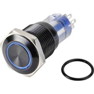 👉 Druktoets blauw TRU COMPONENTS LAS2GQF-22ZE/B/12V/A/P 250 V 3 A 2x uit/(aan) Continu IP65 1 stuk(s) 4064161171395