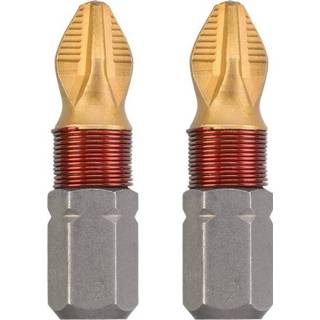 Kruiskopschroevendraaier titaan KWB Bits, 25mm, Phillips/ Kruiskop PH1 2 stuks 4009311240019