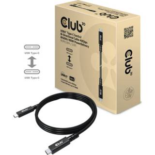 👉 Club 3D USB4 Type-C Gen3x2 Bi-Directional Cable kabel 0.8 meter 8719214471767