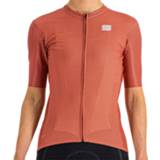 👉 Fiets shirt vrouwen l rood Sportful - Women's Checkmate Jersey Fietsshirt maat L, 8050949596548