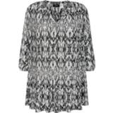 👉 Tuniek van plissémateriaal Paola Zwart/Wit