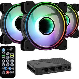 👉 Afstandsbediening Aerocool Mirage 12 ARGB Pro 120x120x25 3 stuks, incl. H66F hub en 4710562755978