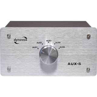 👉 Metalen behuizing zilver Dynavox AUX-S Cinch-audio-switch Met 4250019120947