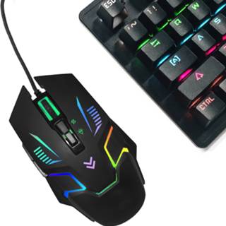 👉 Game toetsenbord active zwart en muis - Gaming Set met RGB Verlichting Bedraad 8719793165040