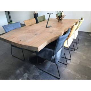 👉 Leren eetkamer stoel leer blauw eetkamerstoel met armleuning mate, blauwbruingroen leer, blauwebruinegroene keukenstoelen 8719128973555