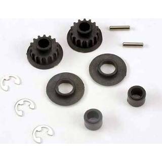 👉 Pulley, 15-groove (2)/ axle pins (2)/ top shaft spacers (2) (plastic)
