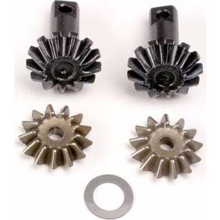 👉 Diff gear set: 13-t output gear shafts (2)/ 13-t spider gears (2)/ spider shaft (1)/ 6x10x0.5mm teflon washer (1)