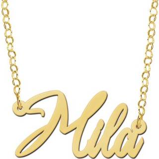 👉 Zilveren Vergulde Naamketting Mila | Names4ever