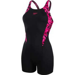 👉 Speedo - Women's Hyperboom Splice Legsuit - Badpak maat 34, zwart