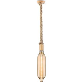👉 Hanglamp touw beige Light depot - Leonardo Tube amber Outlet 8718808382113