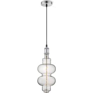 👉 Hanglamp staal glas zilver Light depot - Vintage Diabolo Mat helder Outlet 8718808339711