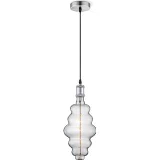 👉 Hanglamp staal glas zilver Light depot - Vintage Cloud Mat helder Outlet 8718808339742