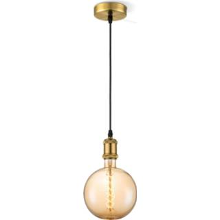 👉 Hanglamp glas brons Light depot - Vintage Spiral g180 amber Outlet 8718808339339