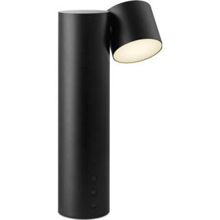 👉 Bureaulamp zwart metaal cilinder modern LED gentegreerd binnen Home sweet Lar 5,5W - 8718808320191