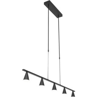 👉 Hang lamp l zwart Steinhauer Hanglamp Vortex 5 lichts 120 cm 8712746135466