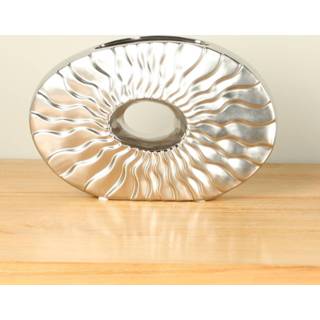 👉 Vaas aluminium Keramieken ovaal look, 16 cm