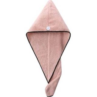 👉 Badhanddoek roze fluwelen active vrouwen Super Absorberend Bad sneldrogend Dikkere Microfiber Droog Haar Cap Handdoeken Salon Koraal (roze)