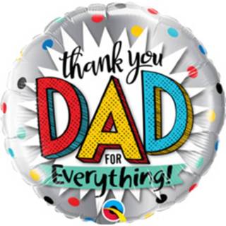 👉 Folieballon zilver zilverkleurig Folat Thank You Dad 45 Cm 71444558167