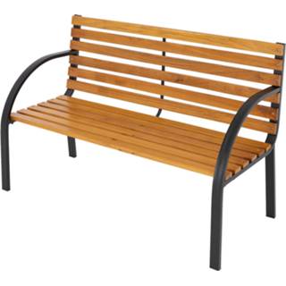 👉 Tuinbank bruin metaal grenenhout Ml-design 2-zits, 122x84x58 Cm, Bruin, Gemaakt Van 4064649037328