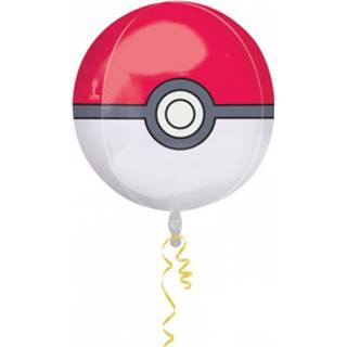 👉 Folieballon rood wit Amscan Pokéball 38 X 40 Cm Rood-wit 26635294645