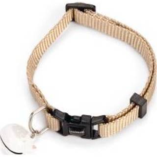 👉 Kattenhalsband beige nylon Beeztees Uni - 30x1x0,2 cm 8712695195511