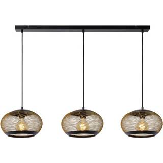 👉 Hanglamp messing goud Lucide LUCAS - 3xE27 Mat / 5411212452030