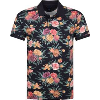 👉 Poloshirt m bloem male multicolour blauw katoen Gant Pique Print Donkerblauw 7325706560133 2900059857021