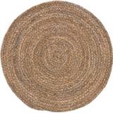 👉 Placemat bruin hout 1x Placemats rond rotan 38 cm