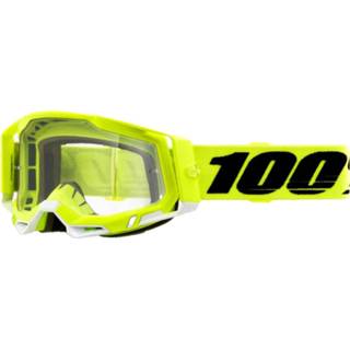 👉 Lens Fluorescerend Geel 100% Racecraft 2 Goggles Clear - Fietsbrillen