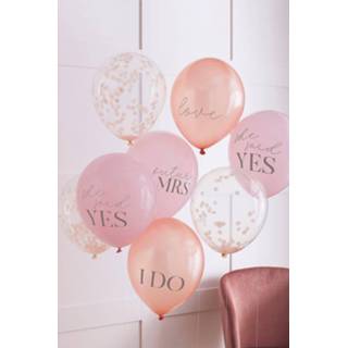 👉 Ballon One Size neutral Ginger Ray Ballonnen Met Tekst En Confetti,