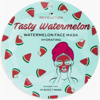 👉 Gezichtsmasker rood One Size I Heart Revolution Watermelon Sheet Mask Gezichtsmasker, Red